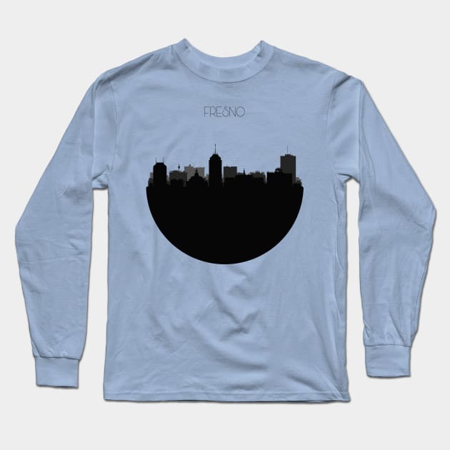 Fresno Skyline Long Sleeve T-Shirt by inspirowl